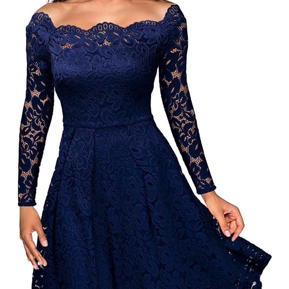 Lace overlay dress